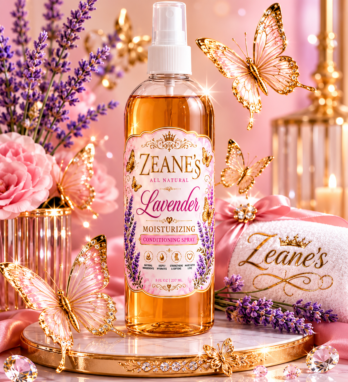 Lavender Moisturizing Leave In Conditioner Spray
